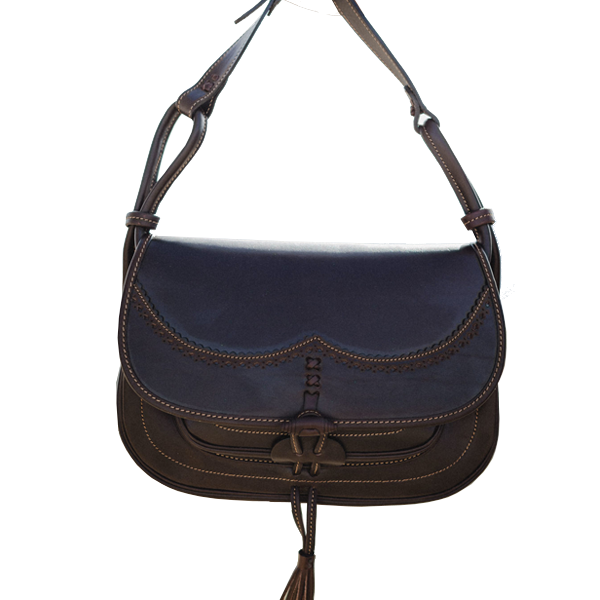 Bolso de cuero chocolate Ana
